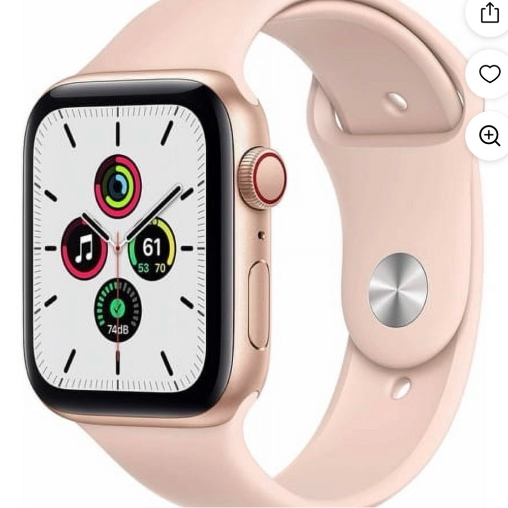 Apple Smartwatch with Black and Gold Trim SE Pink Rose Gold